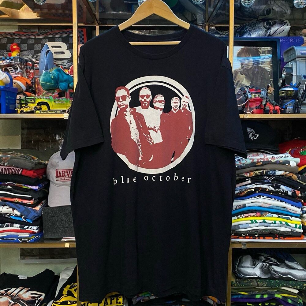 Blue October Band Graphic T-Shirt Mens 2XL Black Texas Tour Concert Tee